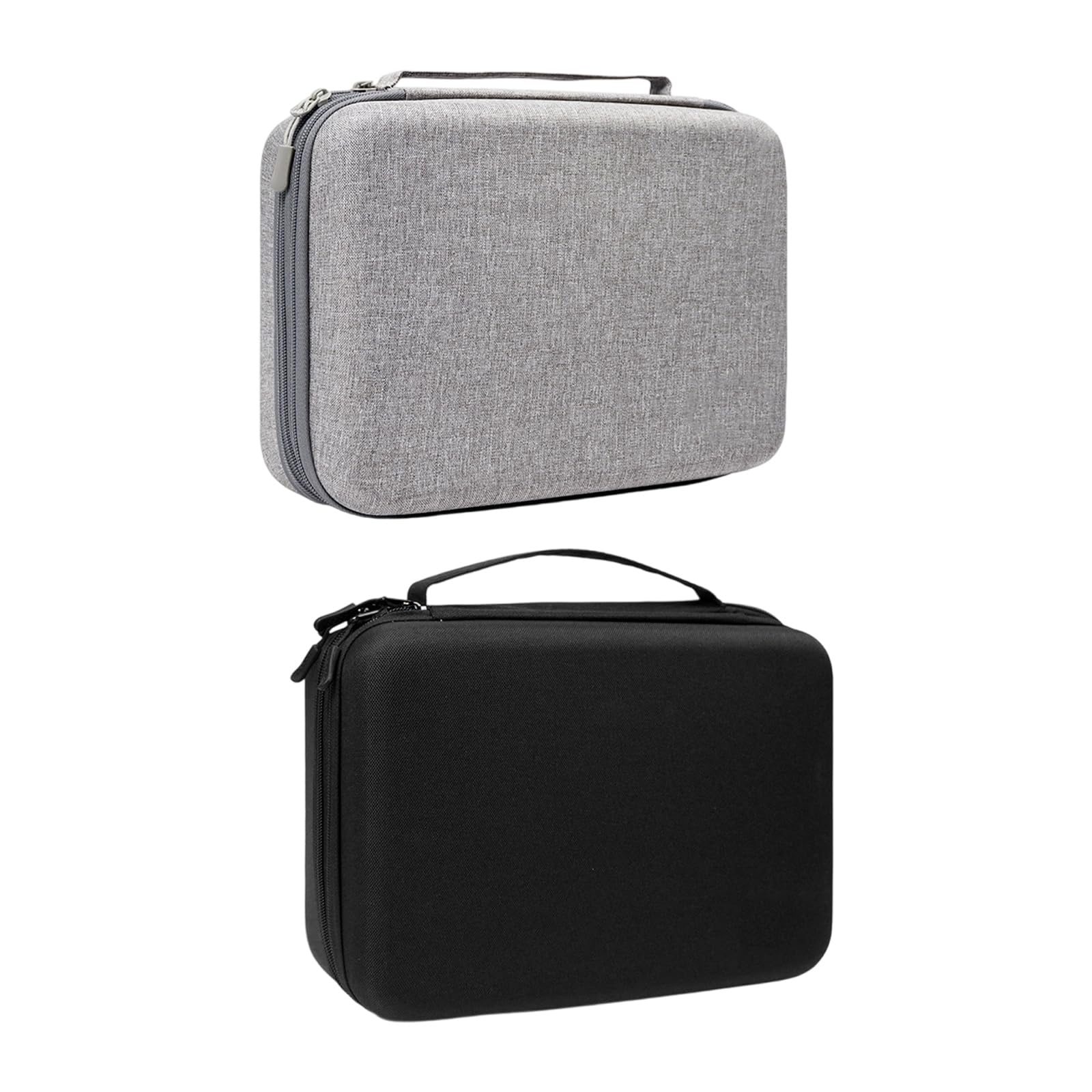Custodia ergonomica doppia custodia protettiva impermeabile organizer per viaggio antiurto gadget elettronici borsa di immagazzinaggio, grigio