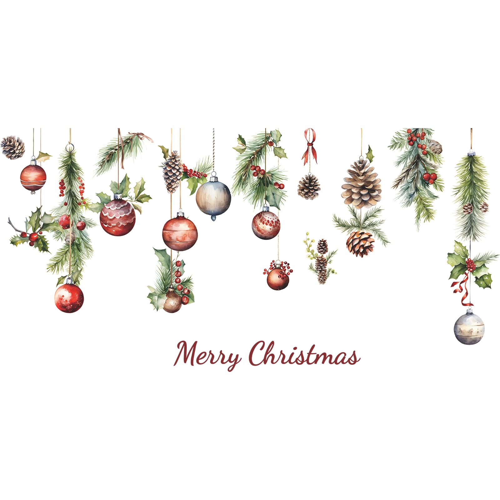 Autocollants muraux Merry Christmas amovibles pour décorer sans abîmer