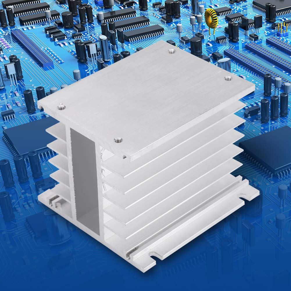 Dissipatore Calore SSR Alluminio per Relè Stato Solido Monofase Trifase Raffreddamento Efficiente Sistemi Potenza