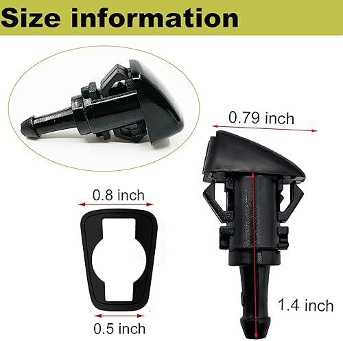 Miniatura 5 de 4805742AB Boquilla de limpiaparabrisas delantero compatible con boquilla de lavadora Jeep Chrysler Dodge Ram que reemplaza 5116079AA Dodge