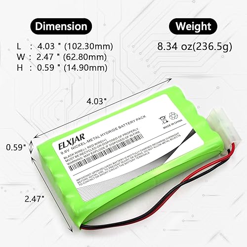 Miniatura 2 de Lunggwey Paquete de 2 baterías de repuesto de 9.6 V 2200 mAh 239180 Ni-MH para herramienta de escaneo Genisys, OTC Mac Mentor y escáneres
