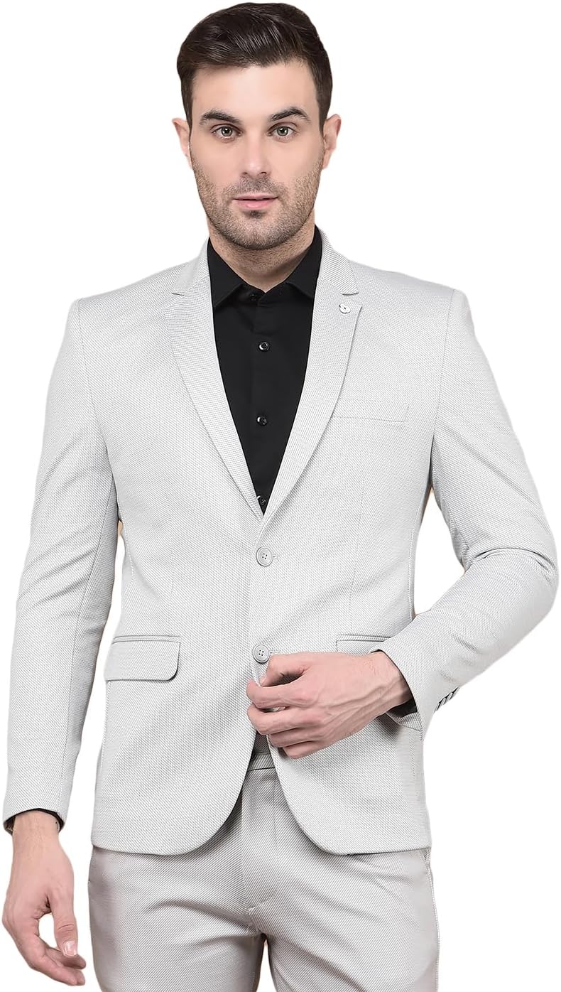 Men's Grey Single Breasted Blazer