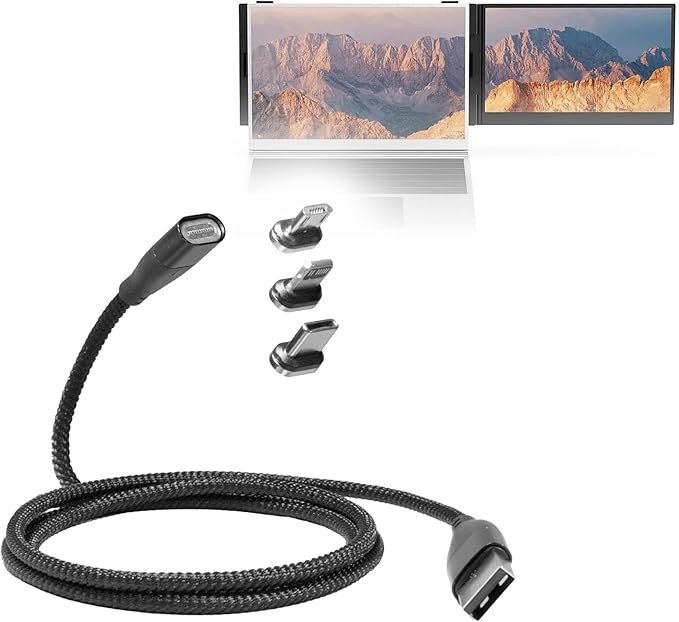 Cable Magnético de Carga Rápida 100W USB-C y Micro USB