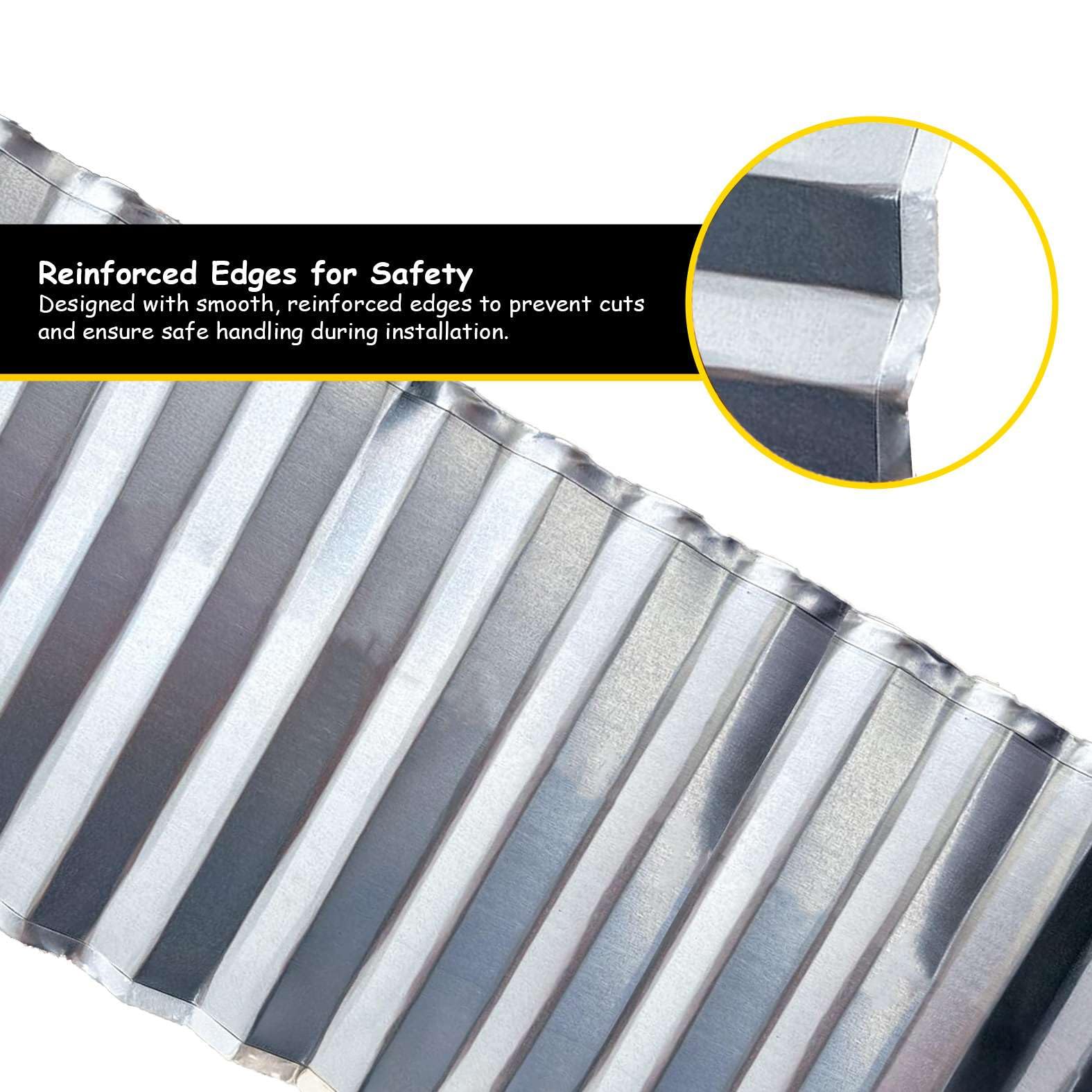 Corrugated Metal Garden Edging, Wave Roll, Landscape Edging Border for Lawn Flower Bed, Garden Fence, Paver Edging - Image 4