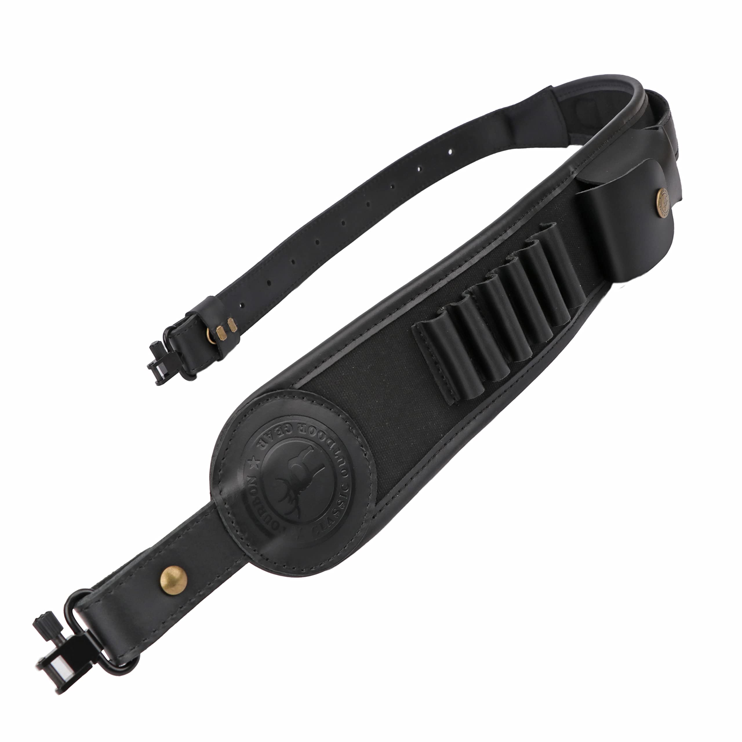 TOURBON Rifle Sling Shell Cartridge Holder Ammo Ammunition Carrier Gun Strap with Swivels