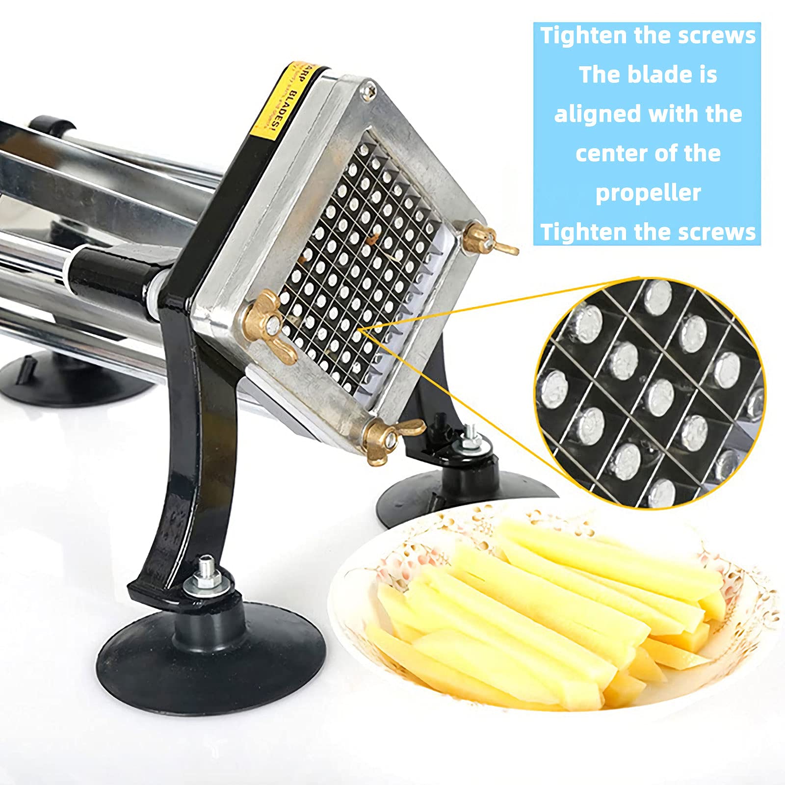 ポテトカッター フライドポテト用 プレス機 Amazon.co.jp: 業務用フライドポテトカッター 吸盤付き 高耐久 フライ