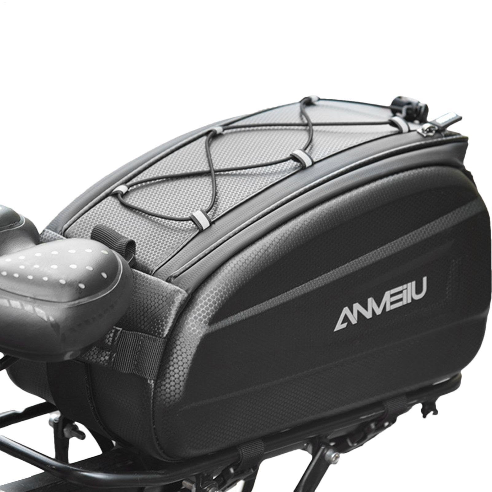 Portapacchi posteriore per borsa da bici Borsa per telaio posteriore per | Borsa da ciclismo con tasca per bottiglia d'acqua per vestiti, scarpe, cellulare, macchi