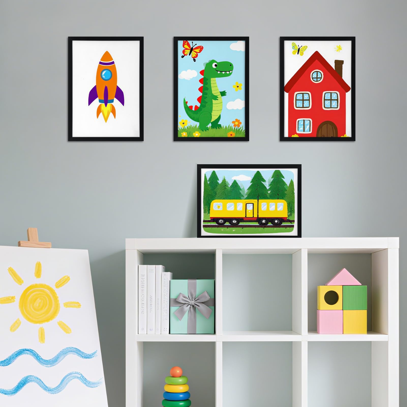 16 Pezzi Cornice A4, Cornice Nera per 21x29,7 cm Certificati, Foto, Disegni dei bambini e Documenti, Portafoto adatta per Soggiorno, Camera da Letto e Ufficio