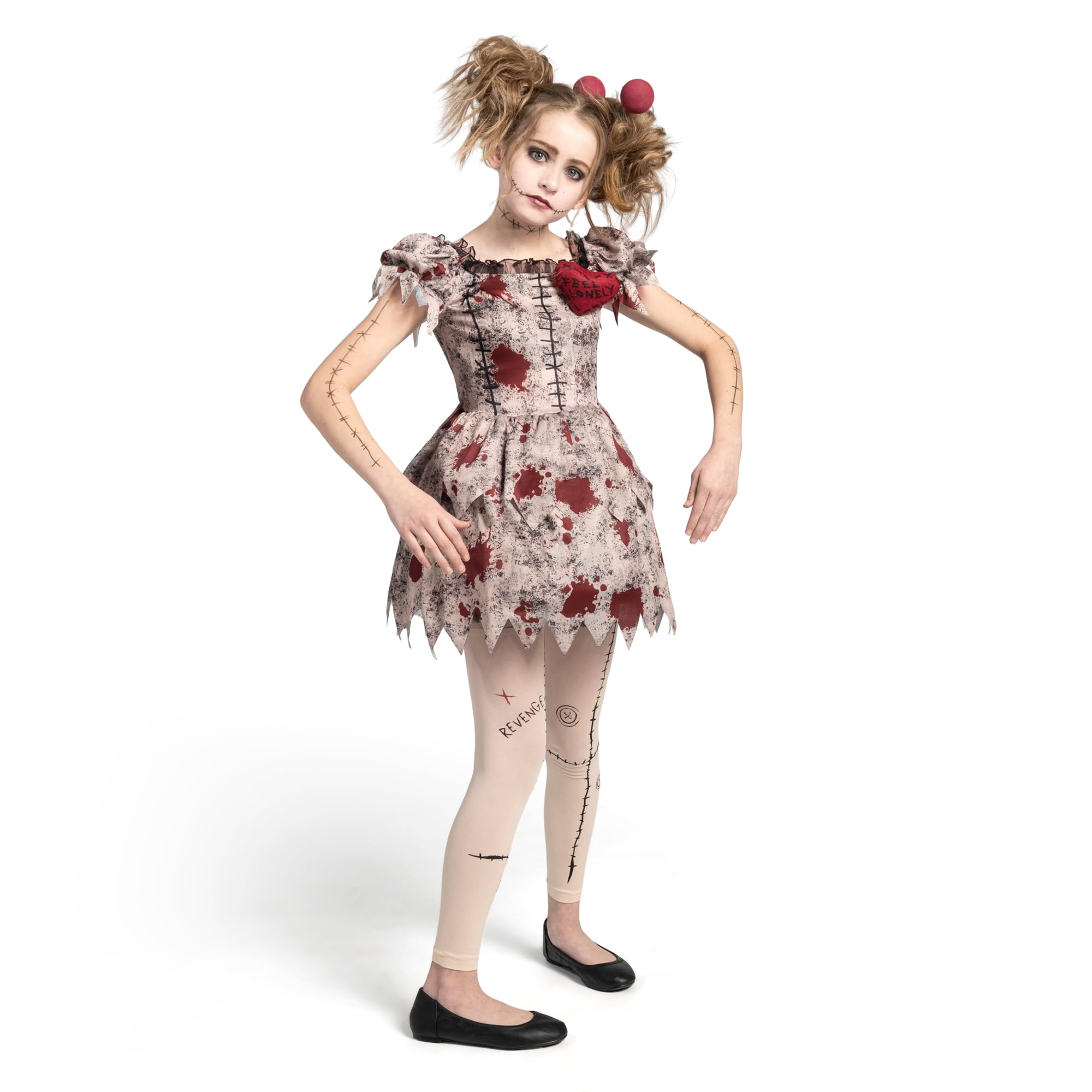 Spooktacular Creations Costume Voodoo per bambini, costume da bambola Voodoo per le ragazze che si vestono per Halloween, per i giochi di ruolo e per le feste in costume