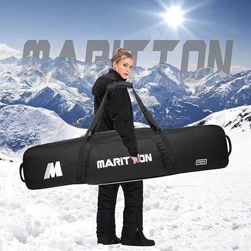 Miniatura 6 de MARITTON Bolsa acolchada para snowboard, perfecta para viajes en avión de snowboard, gafas, guantes, esquí al aire libre, longitud disponible en