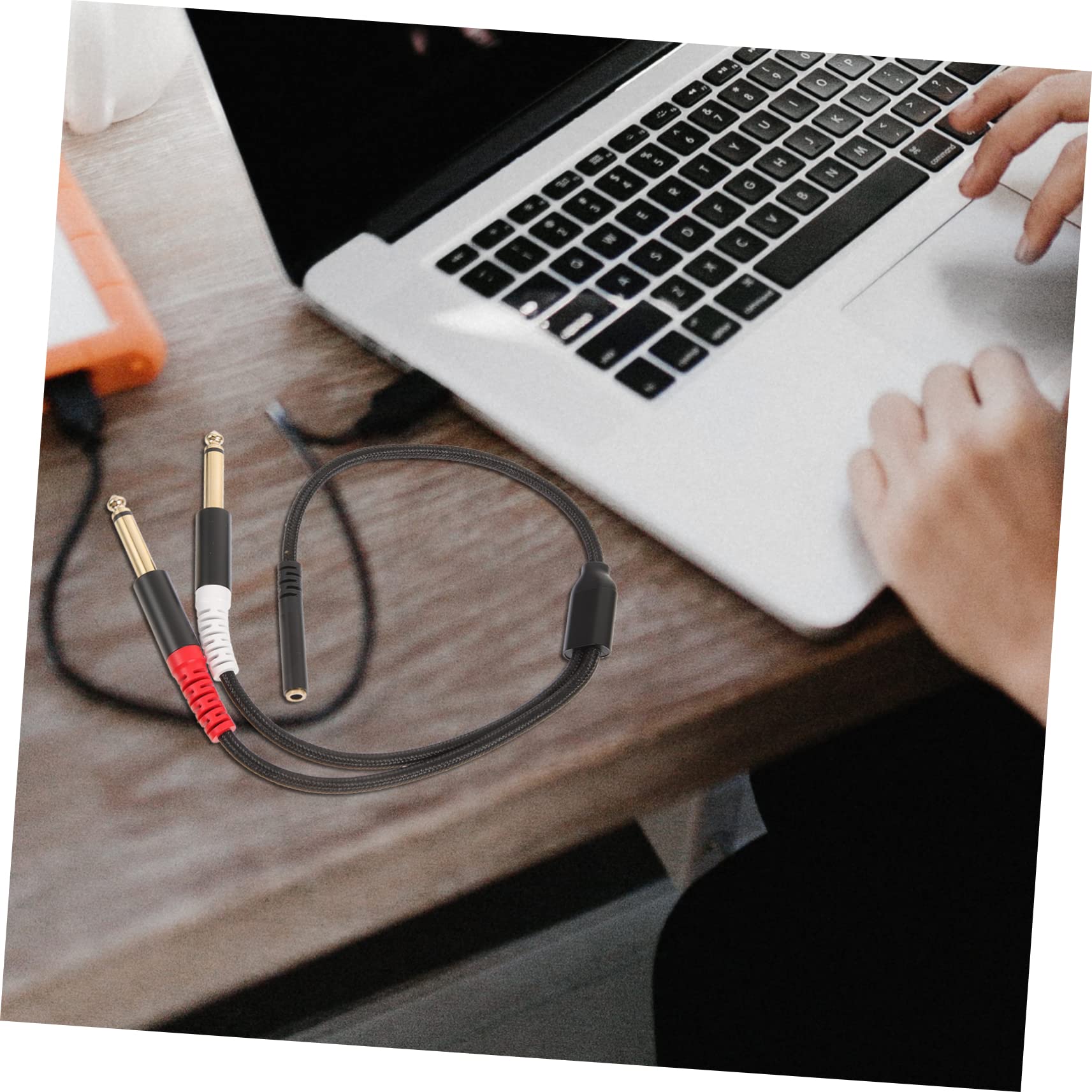 Hemobllo 5pezzi Cavo Audio Splitter Da Doppio Adattatore Audio Per Mixer e Chitarre Connessione Facile Senza Driver Cavo Flessibile Con Connettori Placcati
