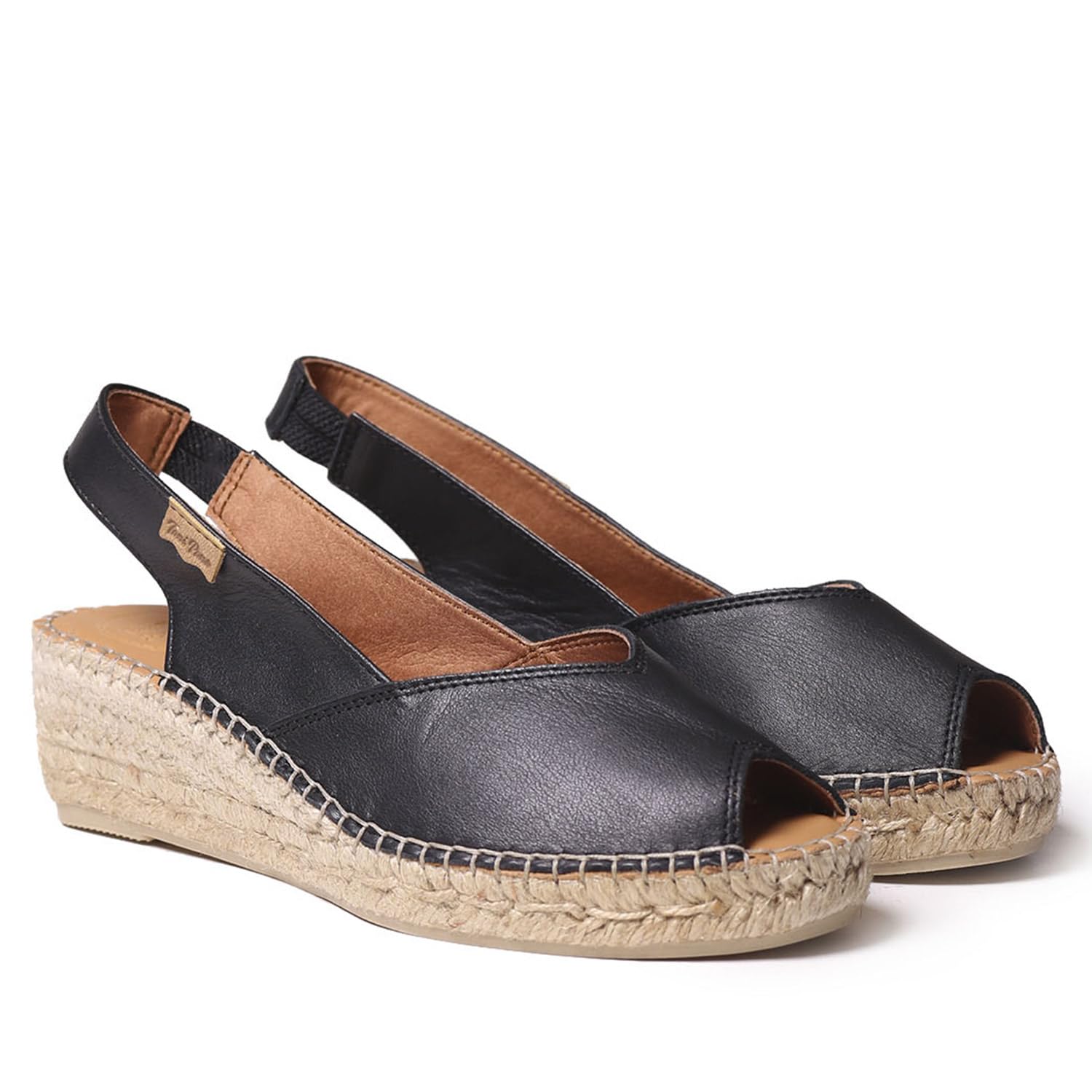 TONI PONS BERNIA-P - Espadrillas Spuntate con Zeppa Stile Donna realizzate in Pelle.