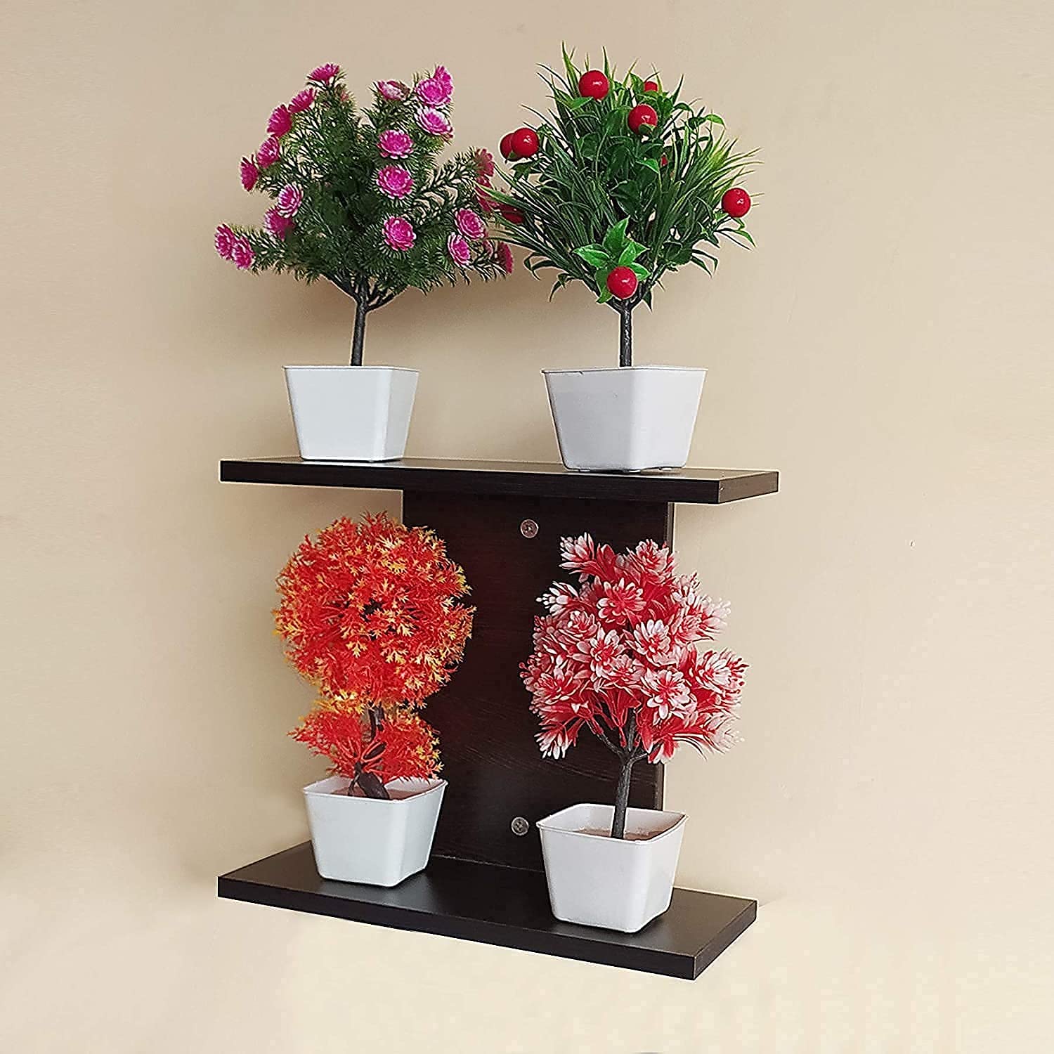 Maaz Art & Craft Wooden Wall Shelves for Living Room | for Home Decor Items | Floating Book Rack for Study Room, Office, Kitchen