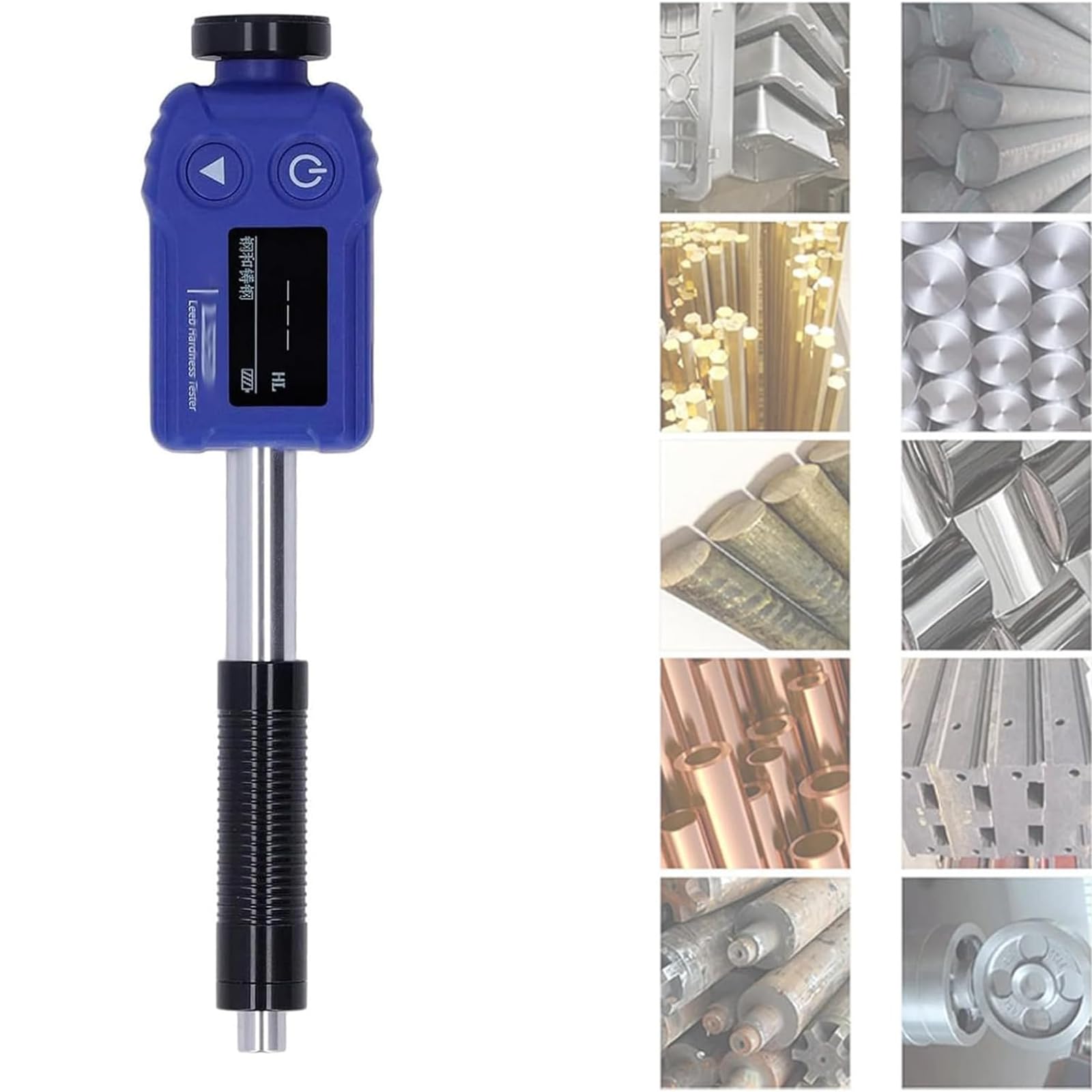 Adtzpc Portable Leeb Hardness Tester Meter Metals, 360° Metals Durometer Tester With 170 To 960 HLD Measuring Range and 7 Hardness Units, Measurement Accuracy ±6HL for Detecting Metals