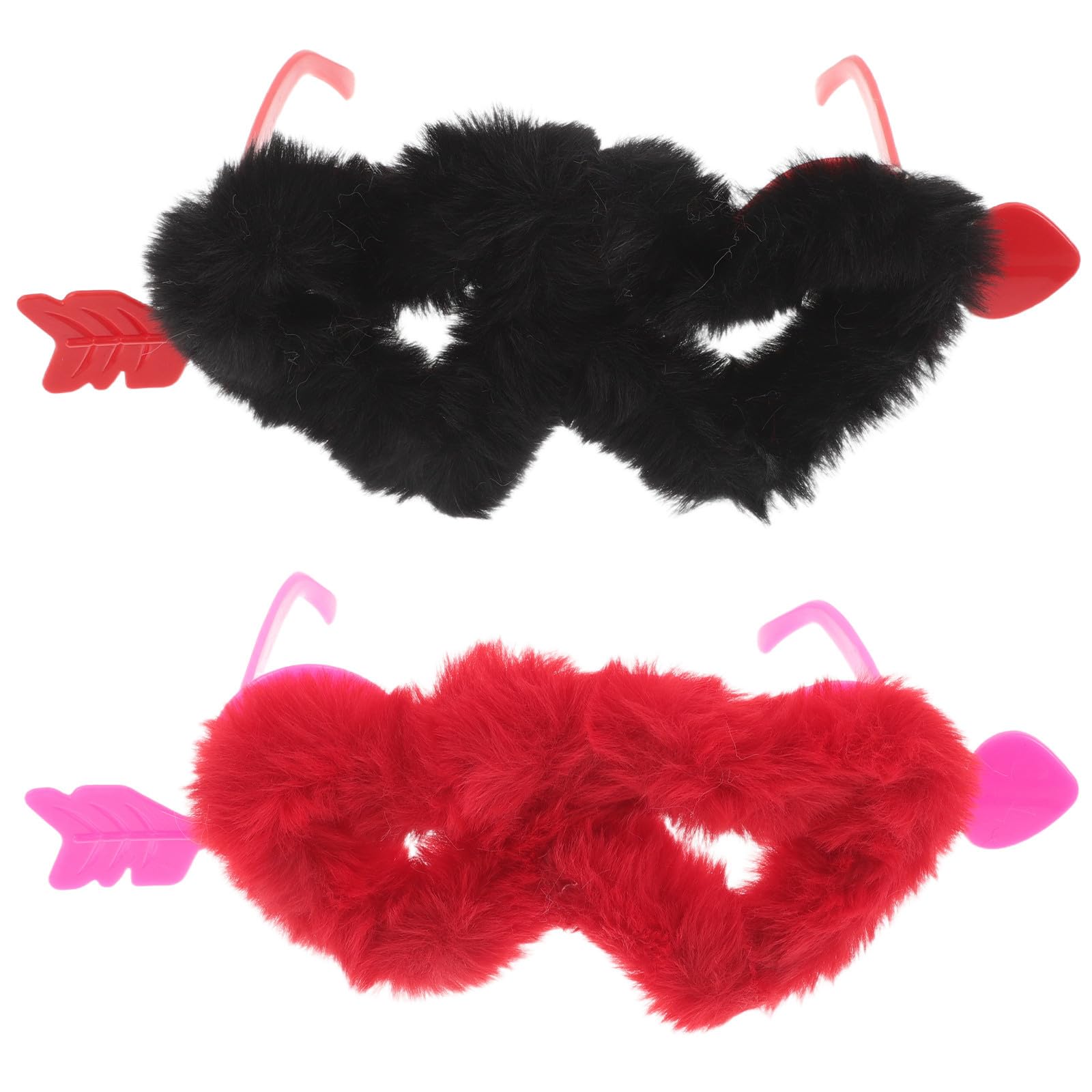 Healeved 10 Pezzi Occhiali da Sole a Forma di Cuore in Plastica e Peluche Leggeri e Comodi per Feste di San Valentino e Addio al Nubilato Accessorio Divertente alla Moda
