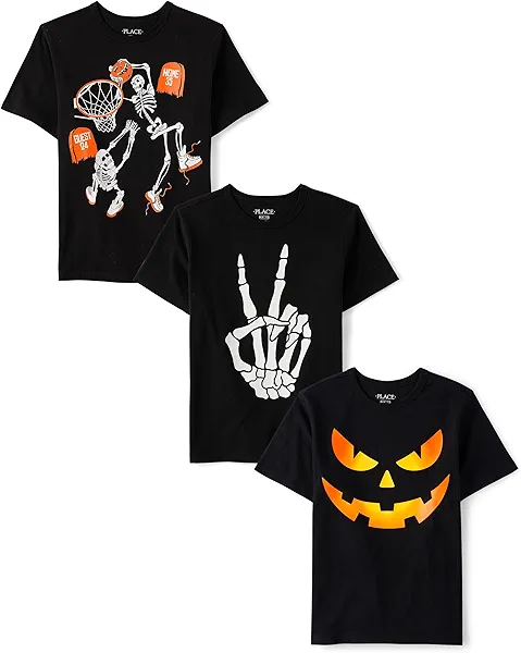 The Children's Place Boys' All Holidays,Birthdays Short Sleeve Graphic T-Shirts,3 Pack