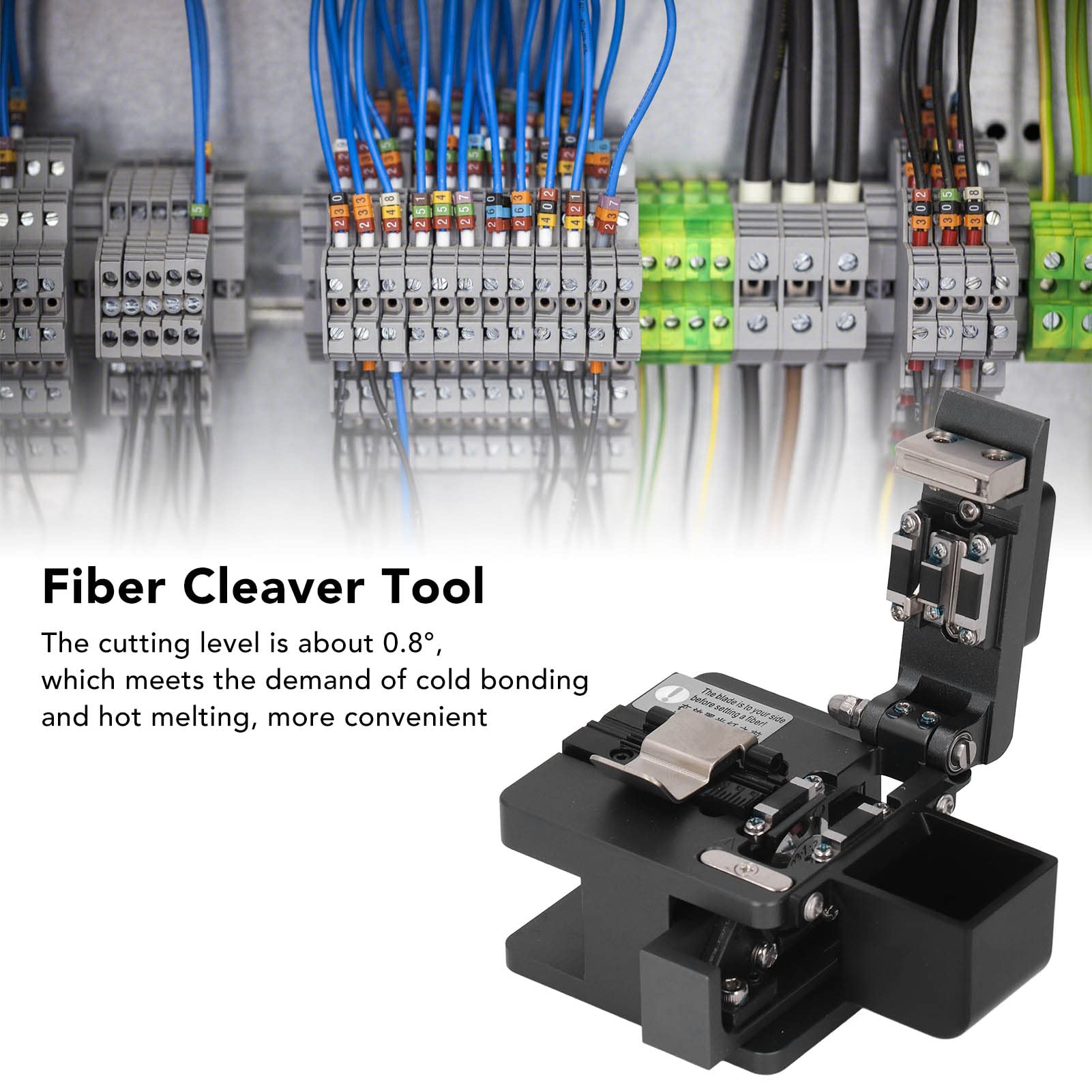 Kit de herramientas para cuchilla de fibra, cortador de cuchilla para corte de cable óptico, fusión en caliente, empalme en frío, parte trasera automática neutra para corte de