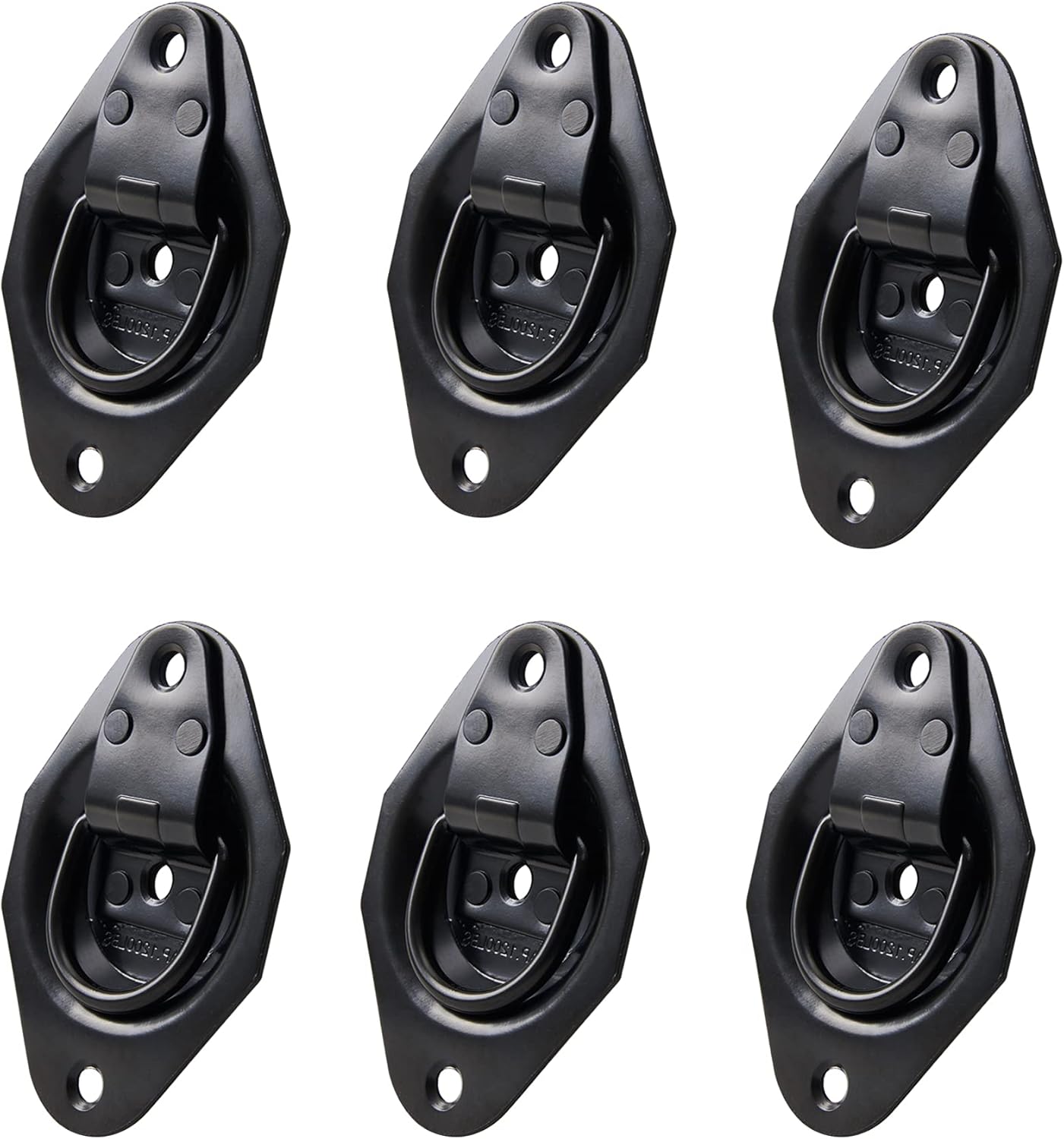 Lonffery 4 Pack Recessed D-Ring Tie Down Anchors (6,000 lb. Capacity), Heavy Duty Kit for Trailer or Deliveries