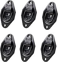 Vista 8 de Lonffery Paquete de 4 anclajes de amarre de anillo en D empotrados (capacidad de 6,000 libras), kit resistente para remolque o entregas