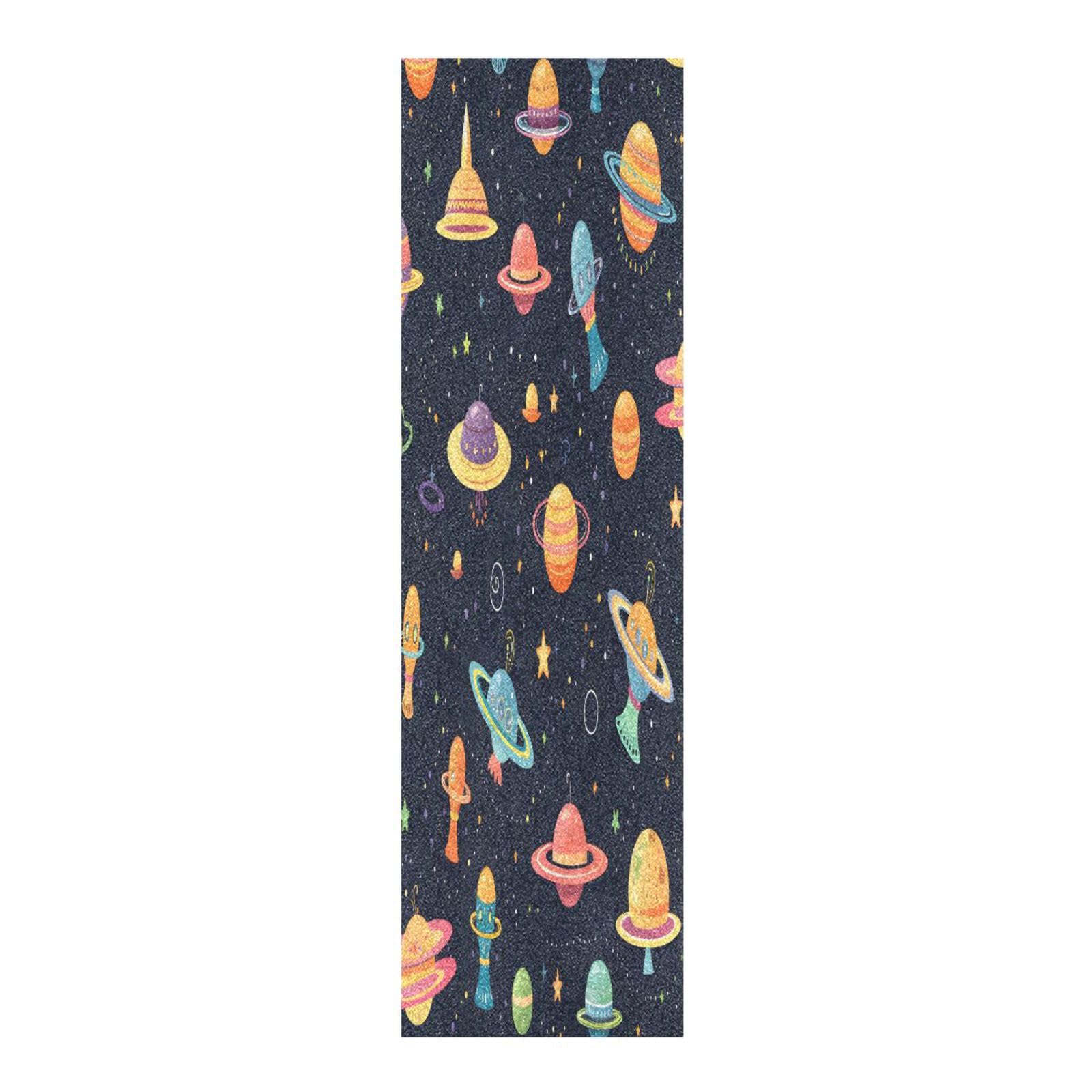 CEBUGI Spaceships Aliens Skateboard Grip Tape 44x10in Waterproof Tear-Proof Longboard Grip Tape Bubble Free Non-Slip Scooter Grip Tape for Girls Boys
