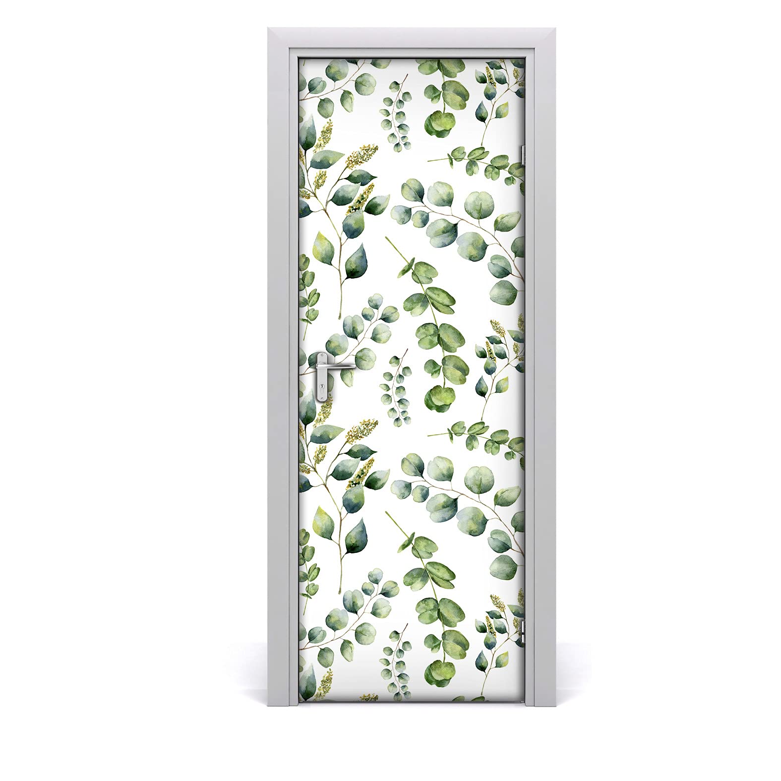Papier peint sur la porte mural décoratif floral autocollant de porte 77x200