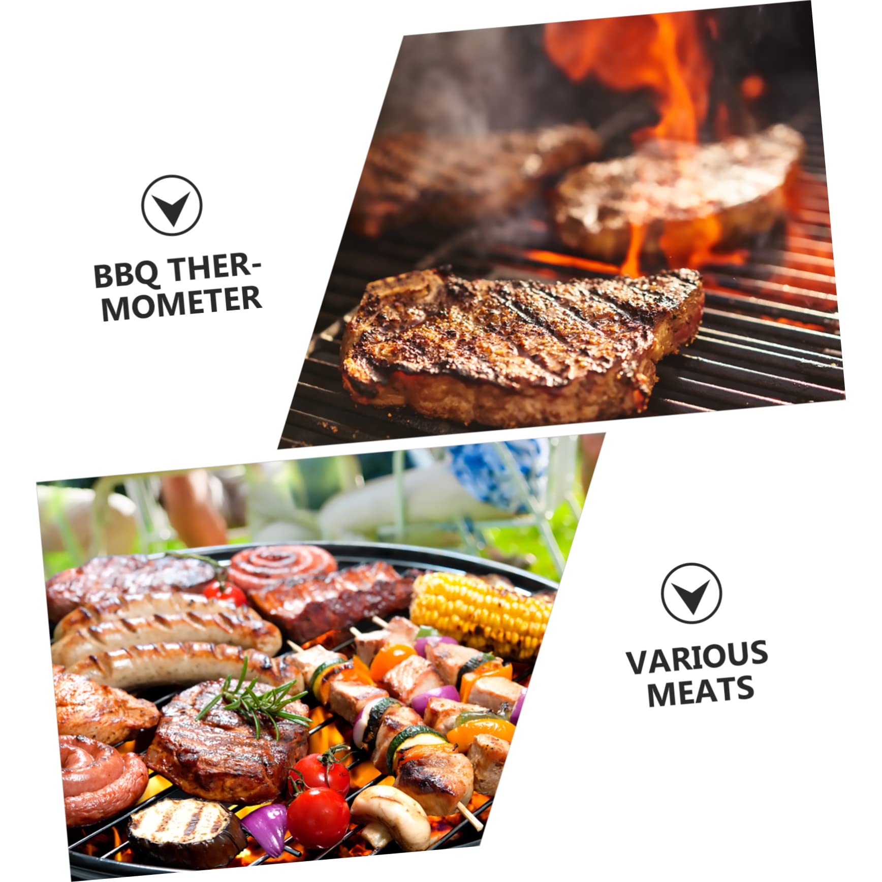 3 Piezas Termómetro Bimetálico Parrilla De Comida Cocina Parrillas Para Asar Carne Termómetro De Carne a La Parrilla Termómetro Para Carne Termómetro Wifi Acero Inoxidable MAGICLULU