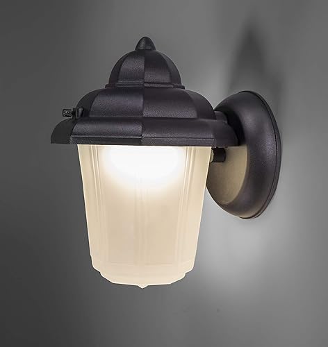 Miniatura 7 de CORAMDEO Aplique de luz LED para exteriores estilo tarro de gelatina para patio y terraza, ubicación húmeda, LED integrado que proporciona 75 W de