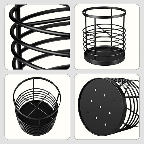 Miniatura 3 de RedCall Soporte para utensilios para encimera de cocina, soporte de espátula de metal, soporte de utensilios de cocina para cuchara, organizador de