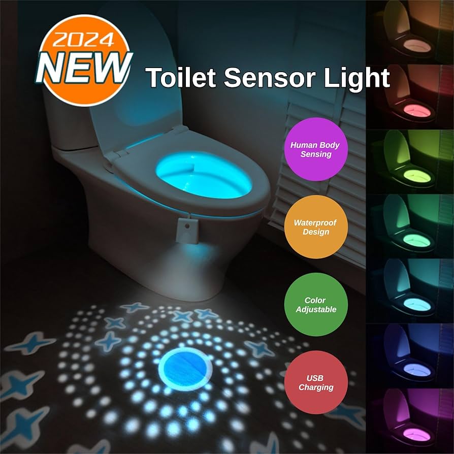 Amazon.co.jp : トイレナイトライト、USB充電式、16色変化する