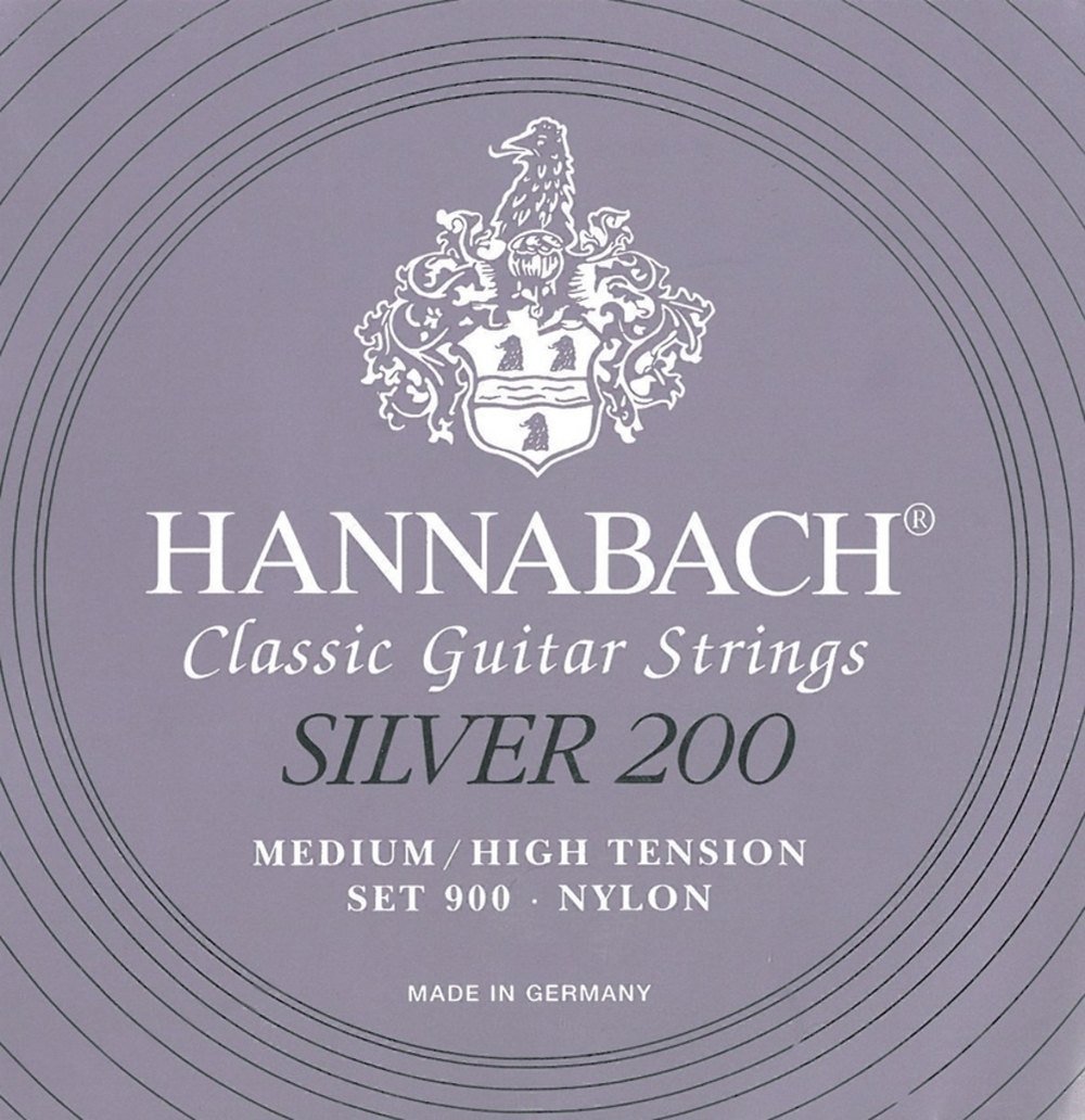 Hannabach652669 – 10 complete sets + 10x G3 CARBON strings for classic guitar Series 900P Medium/High tension ProfiPack Silver 200 – 900PPMHT3C