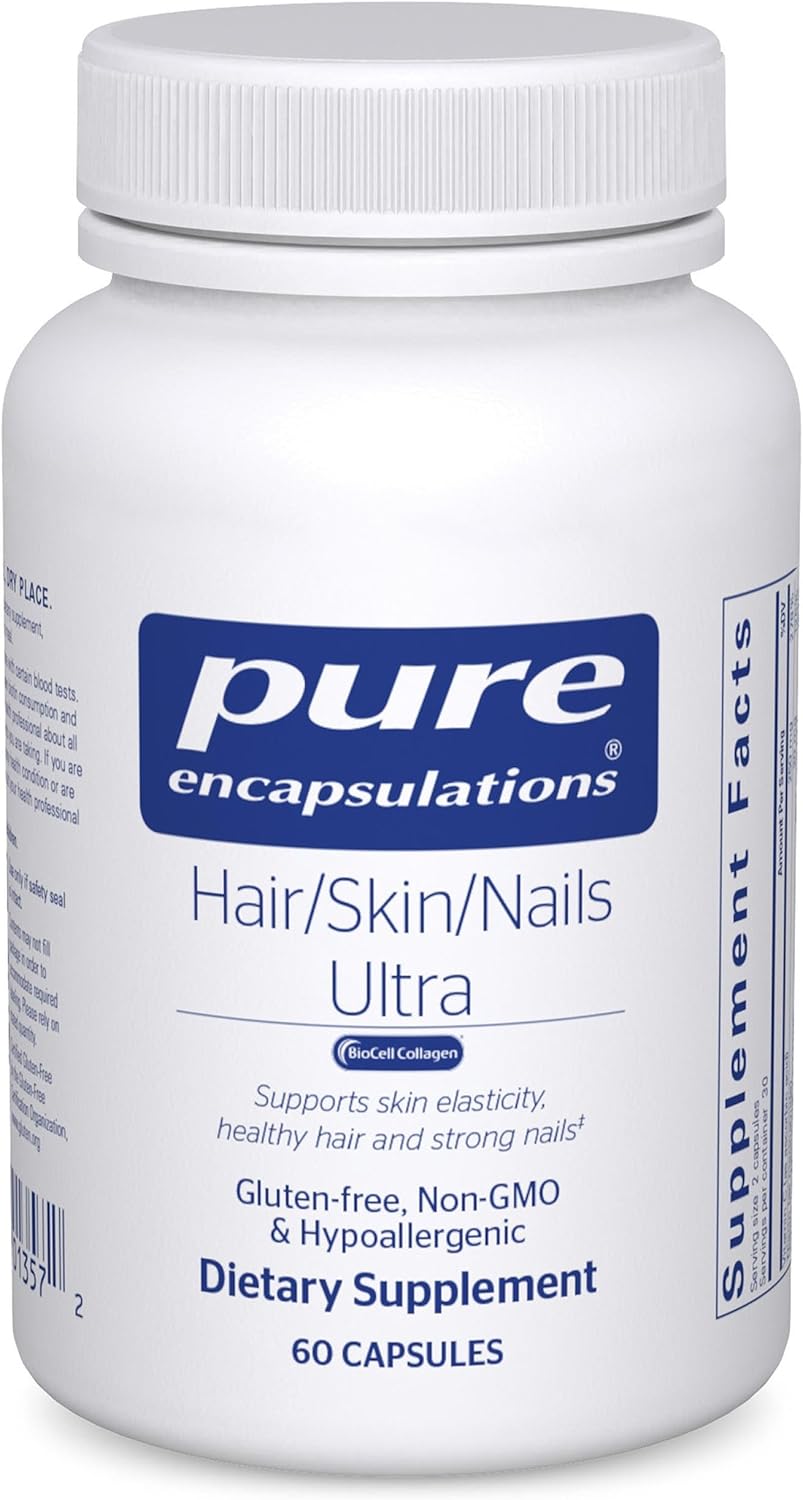 Pure Encapsulations Hair/Skin/Nails Ultra Advanced Beauty Supplement – Biotin & Collagen Supplement for Healthy Hair, Strong Nails & Youthful Skin Support* – 60 Capsules Pure Encapsulations Hair/Skin/Nails Ultra Advanced Beauty Supplement – Biotin & Collagen Supplement for Healthy Hair, Strong Nails & Youthful Skin Support* – 60 Capsules