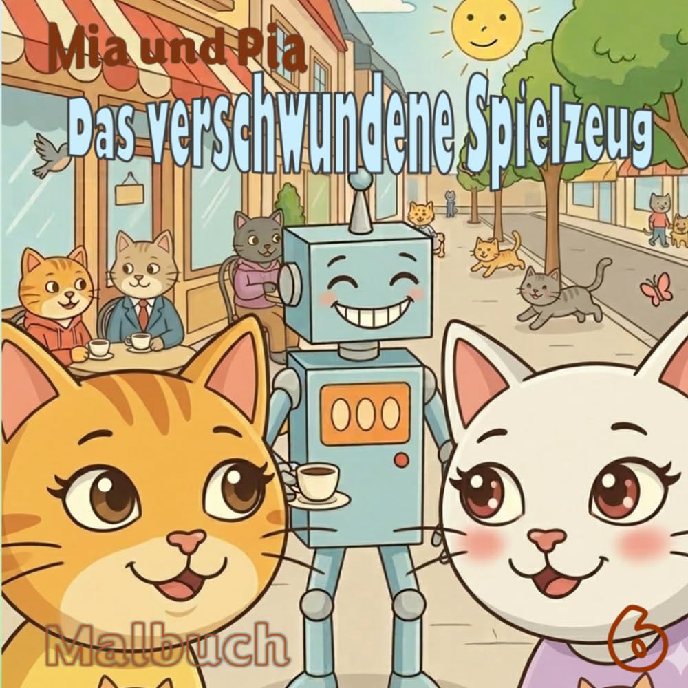 Mia und Pia - Das verschwundene Spielzeug - Band 6: 46+2 Ausmalseiten mit Kätzchen + spannende Katzen-Fakten. Malspaß und Wissen für Kinder.: ... - Abenteuer zum Ausmalen, Lernen und Staunen