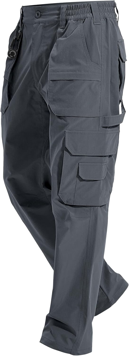 MOURCE Tactical Pants for Men Quick Dry Ripstop Cargo Pants Water Resistant Breathable Outdoor Pants with 9 Pockets
