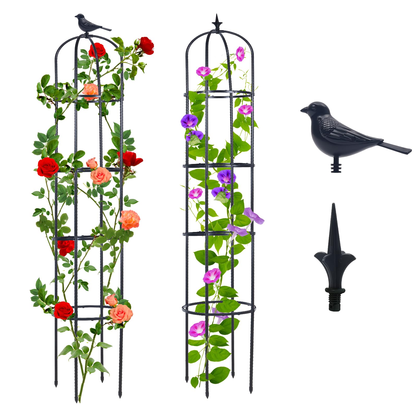 Snapklik.com : 2 Pack Garden Obelisk Trellis For Climbing Plants Indoor ...