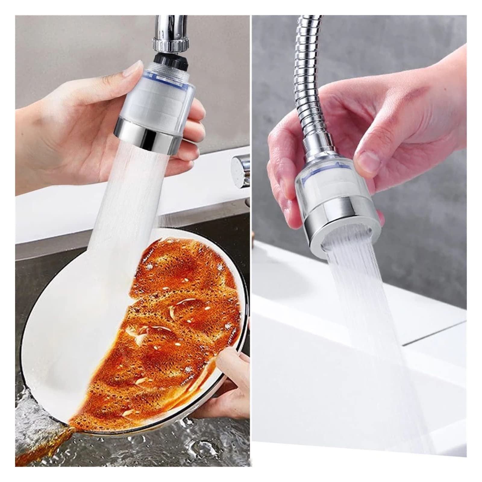Perlator do kranu Adapter do kranu Aerator do kranu, zlew kuchenny, kran ze spryskiwaczem, aerator do kranu, regulowany rozpylacz, filtr, dyfuzor, dysza oszczędzająca wodę, złącze przedłużacza do kran