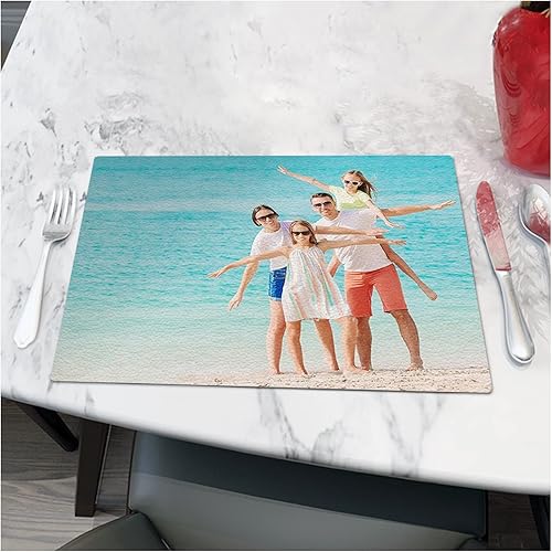 Miniatura 5 de Manteles individuales personalizados, de cuero, resistentes al calor, impermeables, lavables, fáciles de limpiar, antideslizantes, 12 x 17 pulgadas