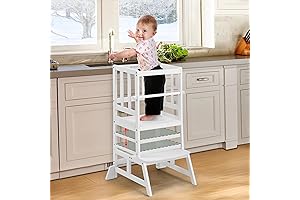 COSYLAND Toddler Kitchen Helper Tower: A Safe and Adjustable Step Stool for Budding Little Chefs
