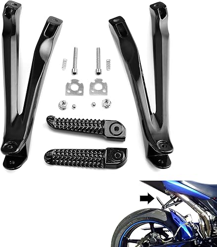 Miniatura 8 de TCT-MOTORPARTS Estriberas de pasajero trasero Juego de reposapiés para Yamaha YZF R1 04 05 06 07 08