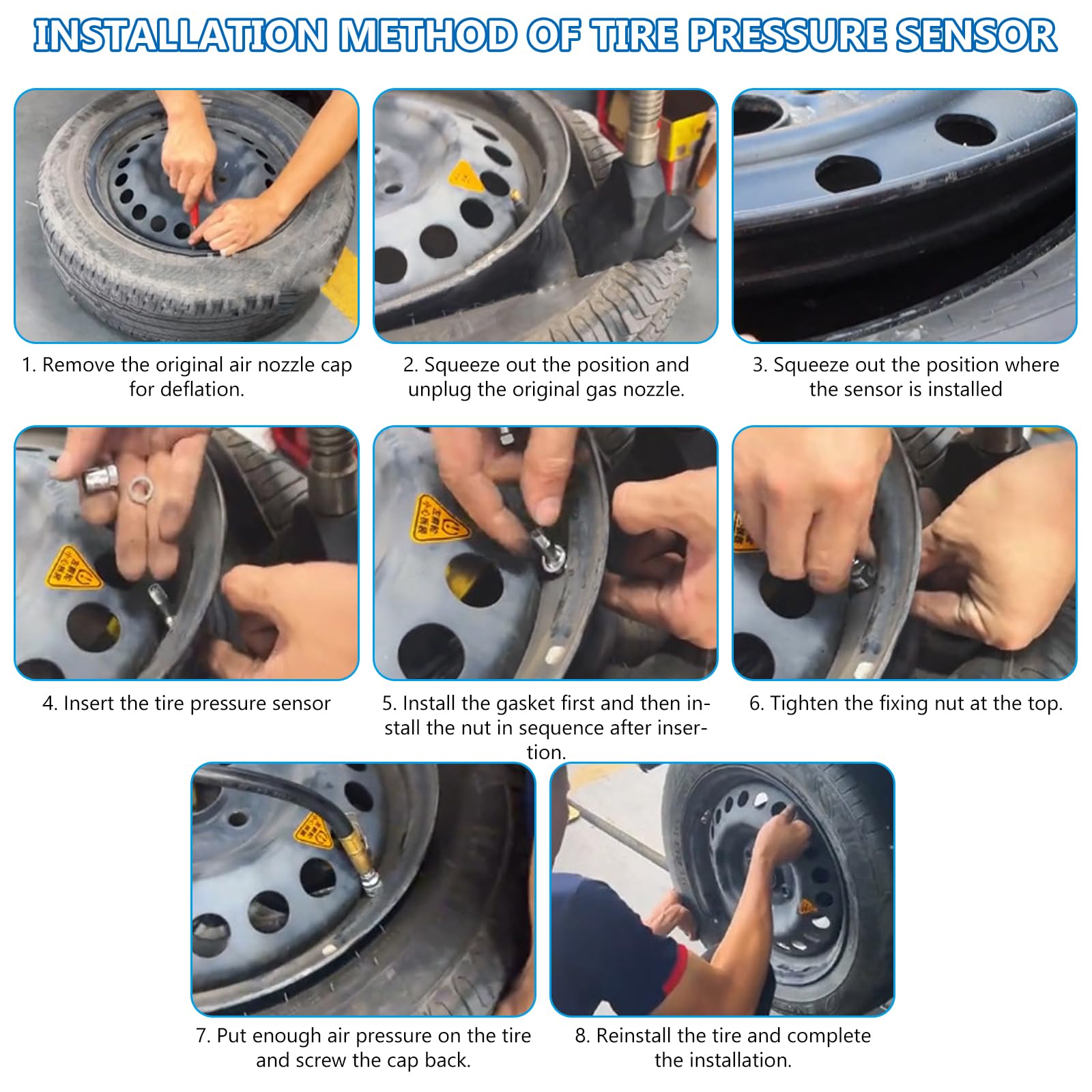 Sensore di pressione pneumatici, 4 pezzi, sistema di controllo della pressione pneumatici, sensore TPMS, sensore di pressione pneumatici, sensore di pressione pneumatici, sensore TPMS 13506028 per