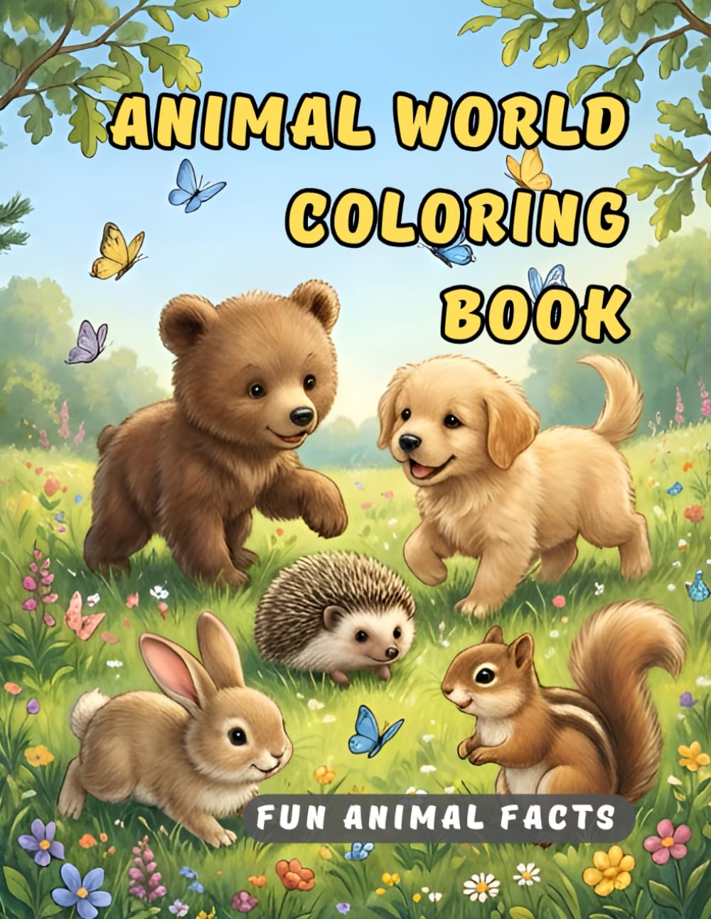 Animal World Coloring Book. Fun animal facts.: Fun & Educational Animal Designs for Every Age.