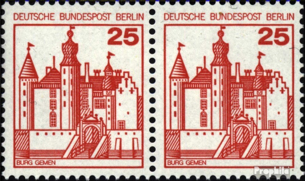 FR.Germany 1978 Fortresses & Castles Stamps - Complete Set 995wP-999wP Horizontal Couples, MNH (Never Hinged)