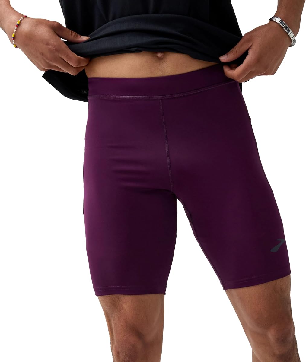 Men's Source 9" Short Tight, Lightweight Running Compression Shorts with Seamless Fitted Fit & Drop-in Storage