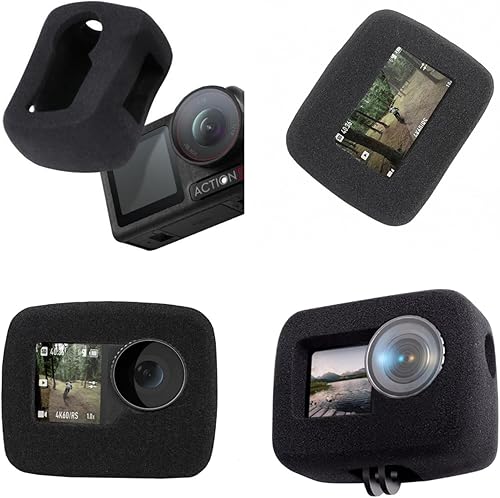 Miniatura 5 de Funda Windslayer para DJI Osmo Action 5 Pro, carcasa de espuma para parabrisas y protector de viento, silenciador de esponja a prueba de viento,