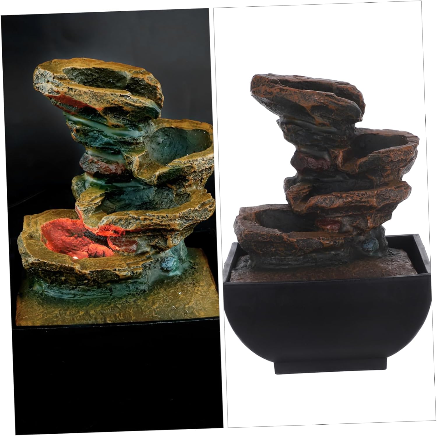 110v Tabletop Fountain with Led Light and Meditation Decor for Office Home and Enhancing Relaxation and Tranquility