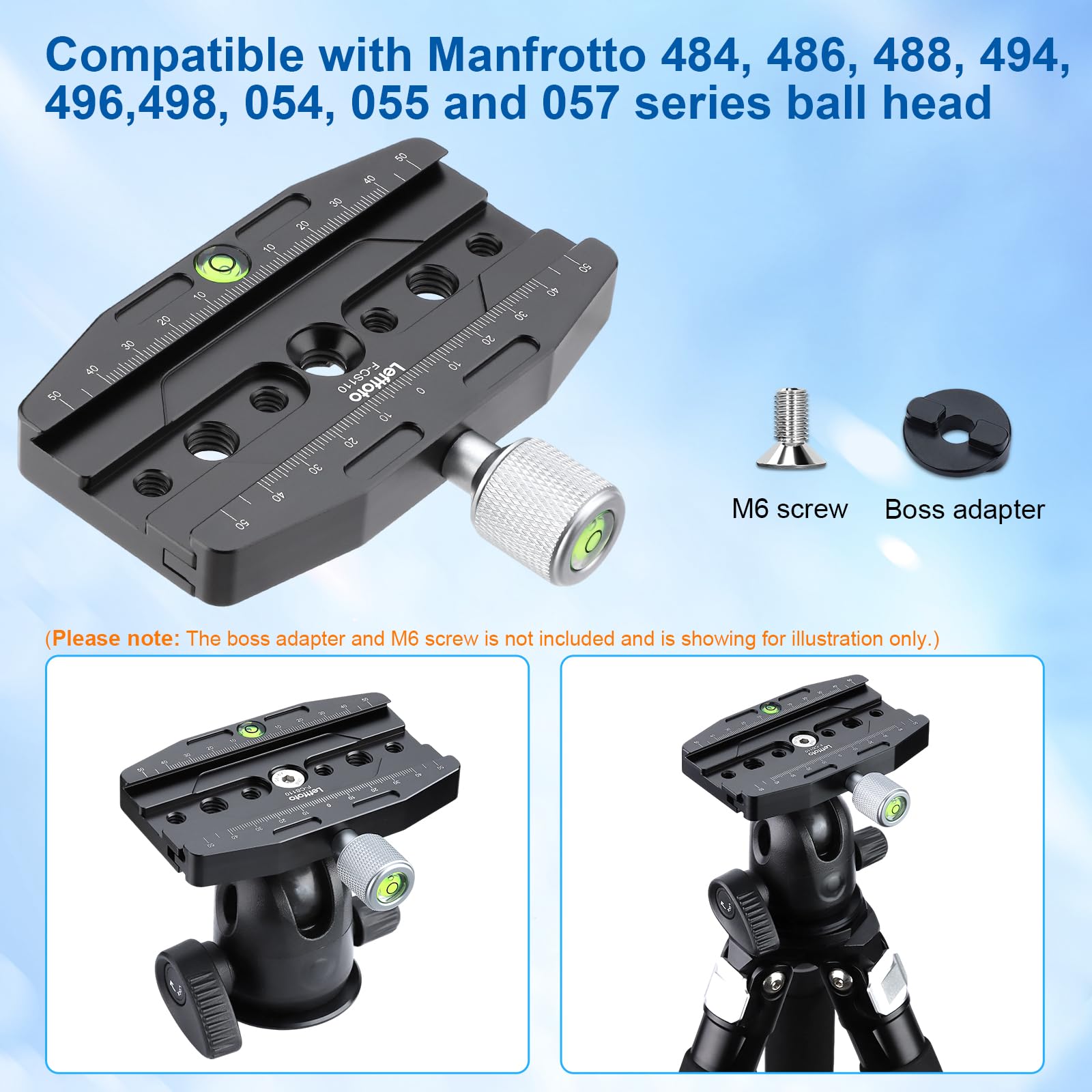 Amazon | 110mm クイックリリースクランプ カメラマウントクランプ QR