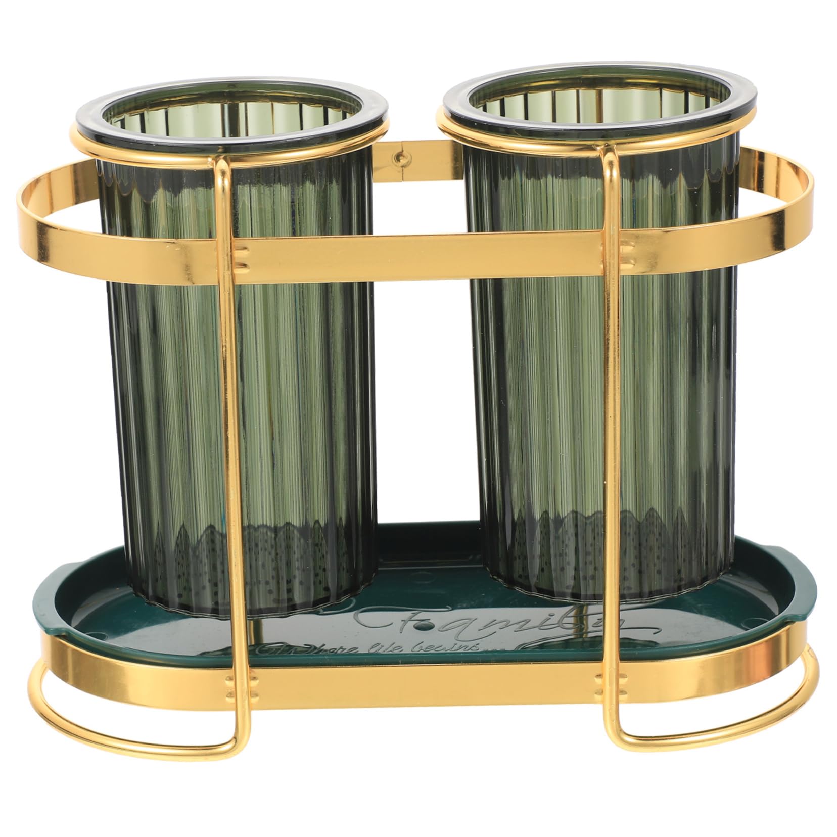 Alipis 1Set Kitchen Utensil Organizer Double Chopstick and Spoon Holder Stylish Drainage Design for Tidy Storage Convenient Cutlery Holder for Home Decor for Spoons Forks