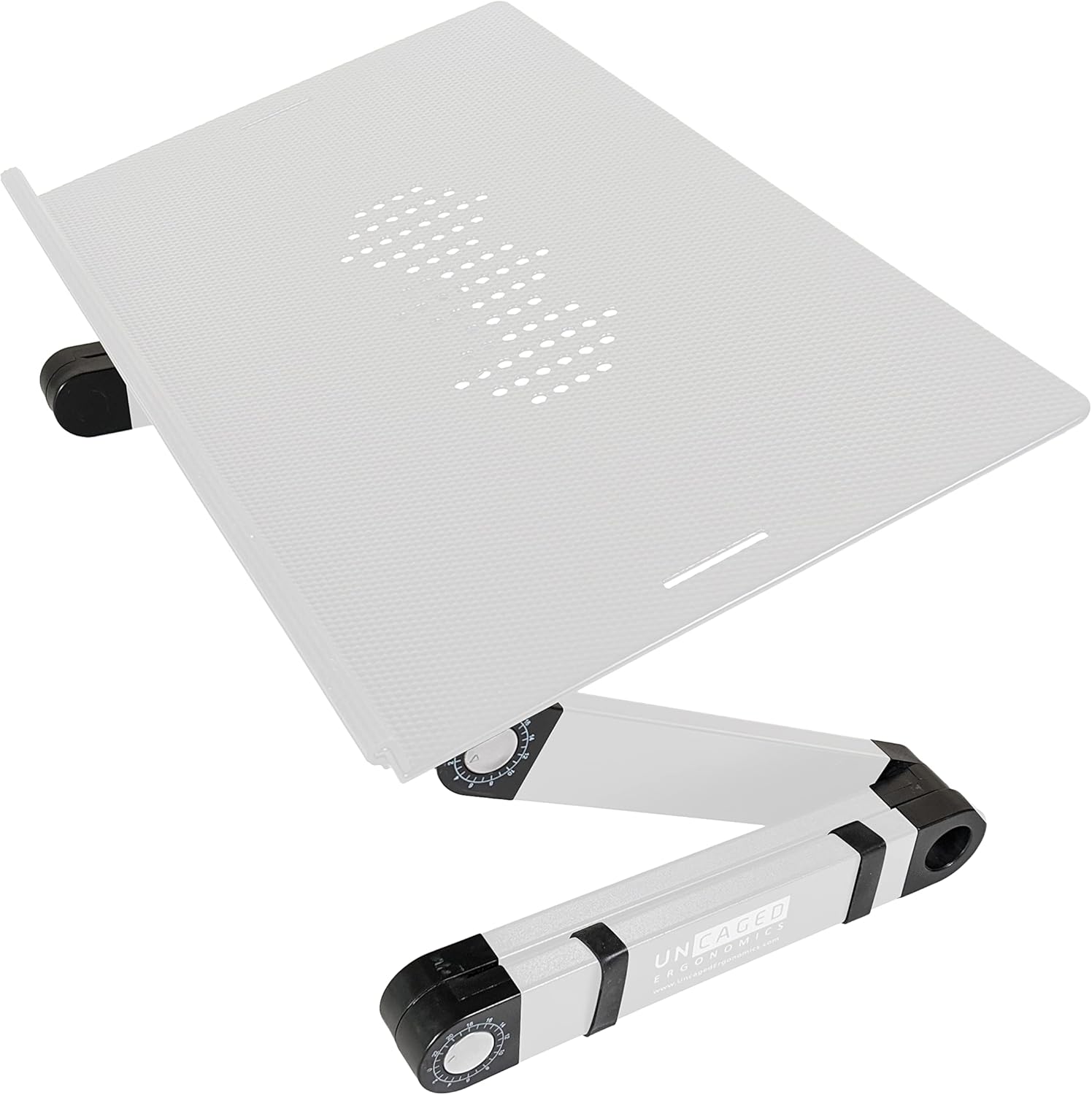 WorkEZ Best Adjustable Laptop Cooling Stand & Lap Desk for Bed Couch w