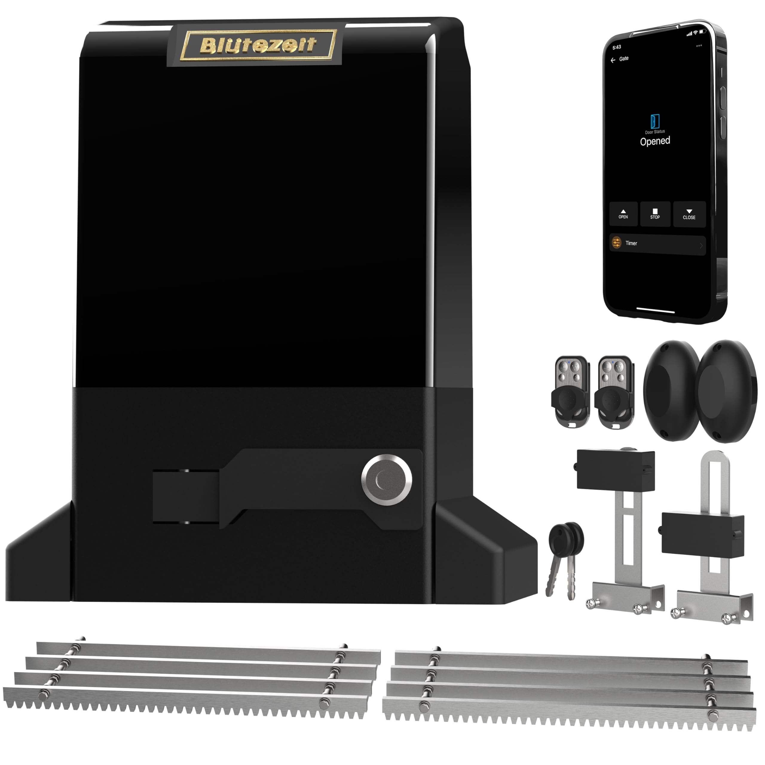 Bl&uuml;tezeit 4000lb WiFi Sliding Gate Opener