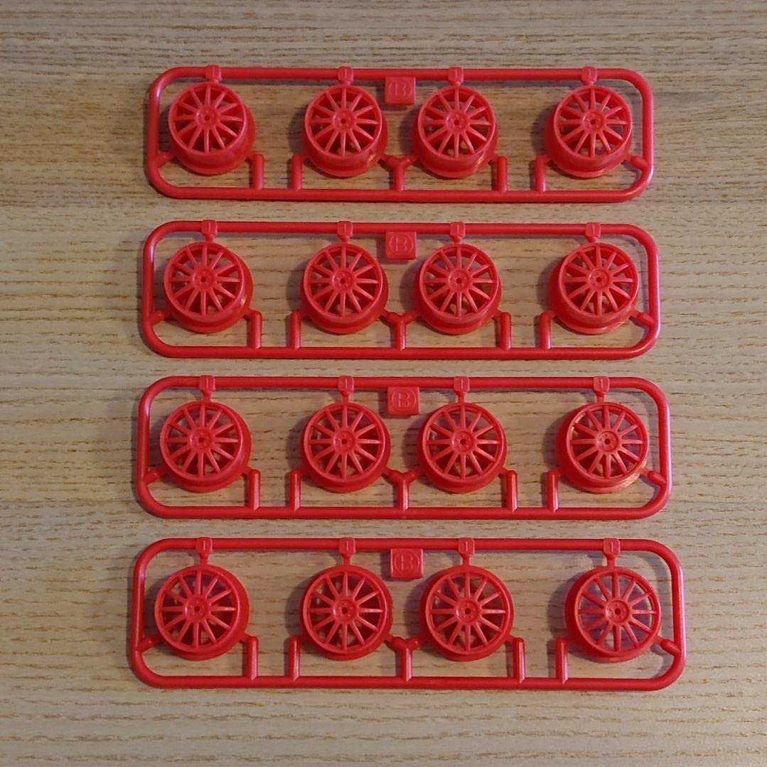 Amazon | ミニ四駆 中径ホイール （フィンタイプ レッド赤） 4セット