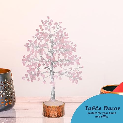 Miniatura 4 de Cristales de cuarzo rosa, árbol de cristal, escritorio de árbol bonsái, árbol de piedras preciosas, árbol de cuarzo de cristal, árbol de Feng Shui,